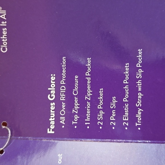 Joy Mangano E*Lite Travel Collection Leather Tote with RFID Protection NWT - Picture 6 of 11